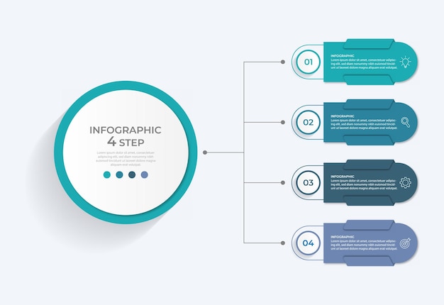 vector infographic label design with circle infographic template design and 456 options or steps