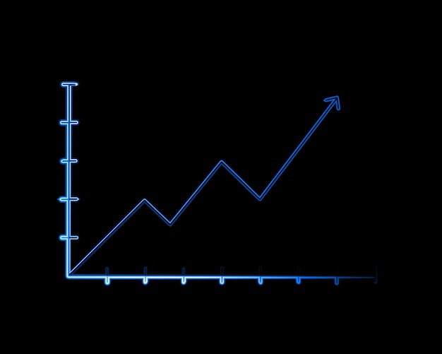 Vector isolated illustration of achievement or financial success graph.