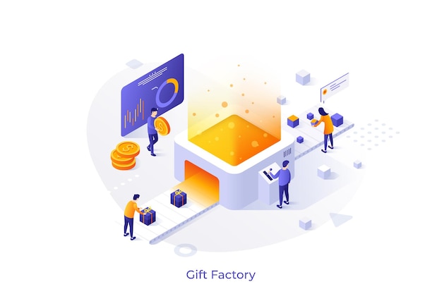 vector isometric concept