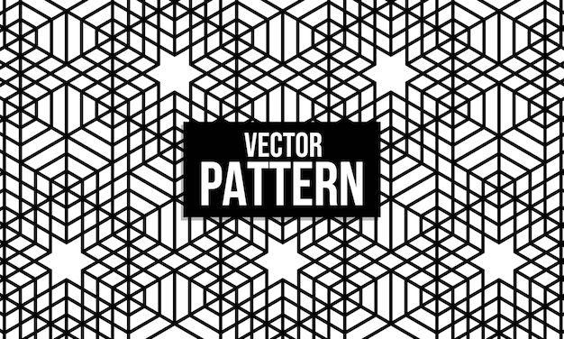 Vector linear pattern with hexagons