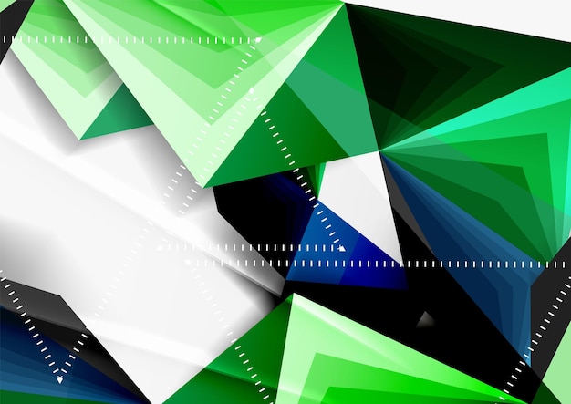 vector low poly style 3d triangle line a4 business or technology abstract template