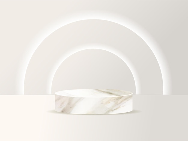 Vector marble stand podium design for product display presentation design