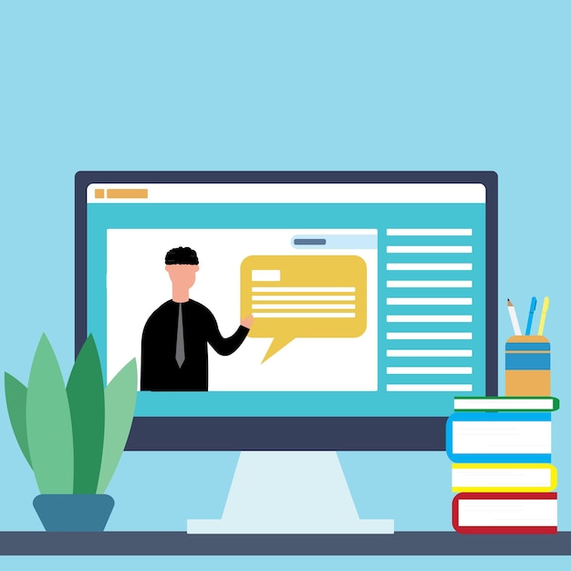 vector online tutorials concept