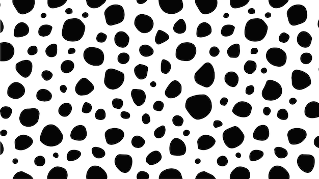 Vector pattern of black dalmatian spots or skin texture