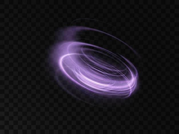 vector realistic isolated neon circle with a place for text on a transparent background