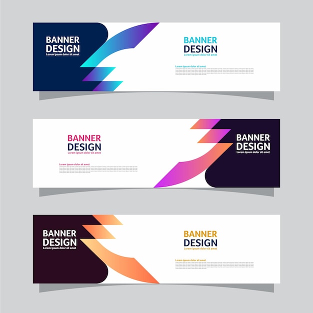 vector set of landscape banner background design concept