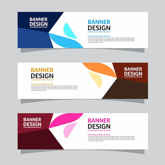 vector set of landscape banner background design concept