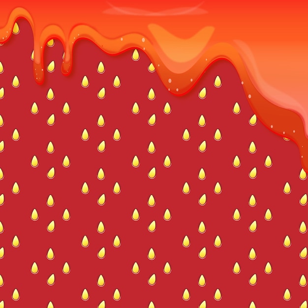 vector strawberry pattern seamless realistic texture background with dripping sweet berry red drops