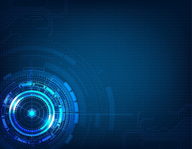vector tech circle and technology background