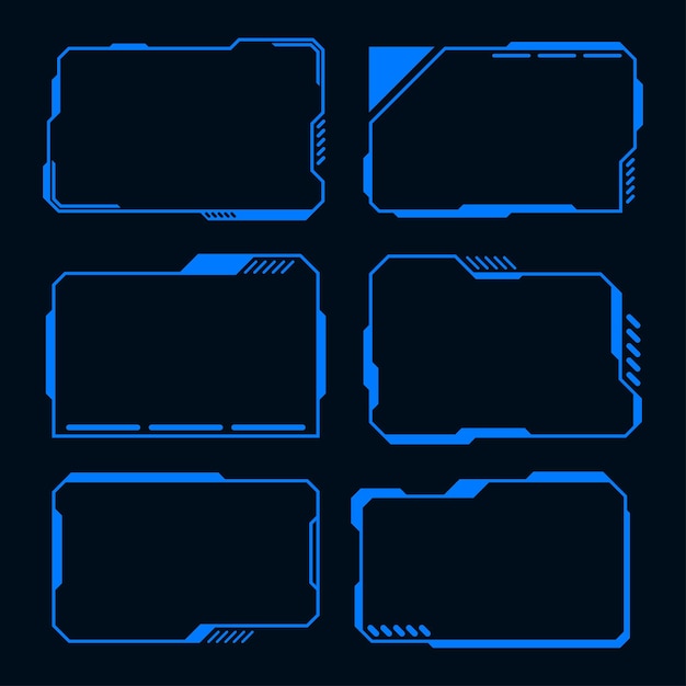 Vector technology futuristic frame element HUD scifi design element