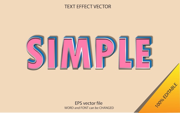 vector text effect editable