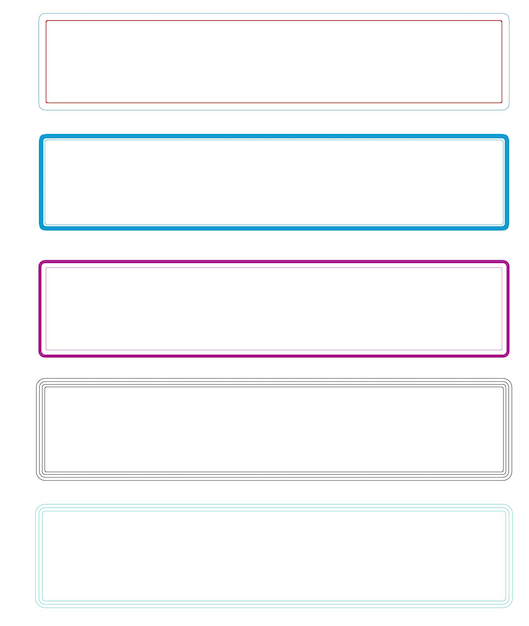 vector text frame collection