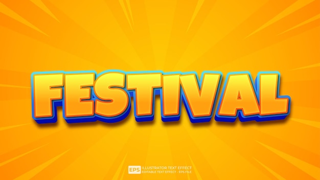 vector vector 3d text festival party editable text effect font