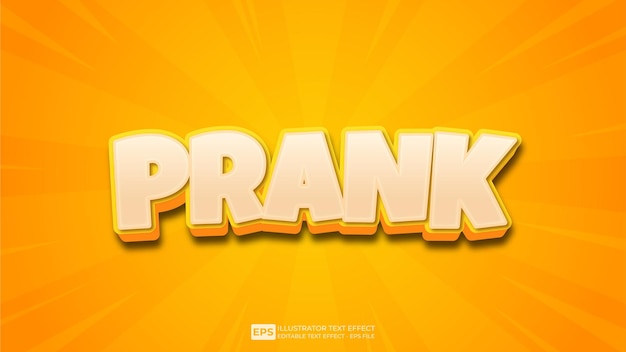 vector vector 3d text prank editable text effect font
