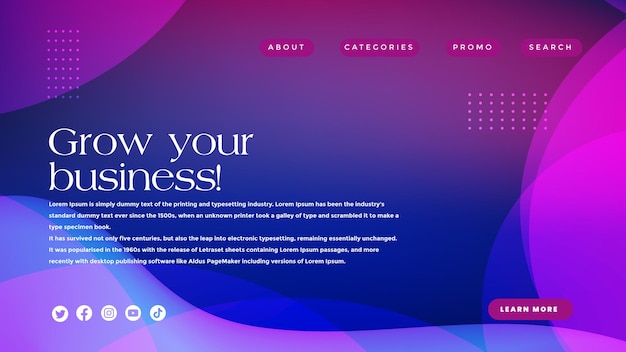 vector vector gradient abstract landing page design