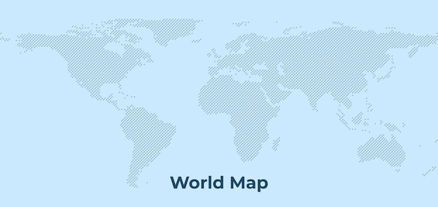 vector world map background dash pattern