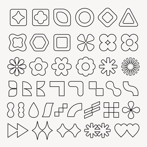 vectors a collection of abstract geometric shapes geometric shapes include circles triangles and hexagons abstract and geometric patterns in various designs black shapes vector set