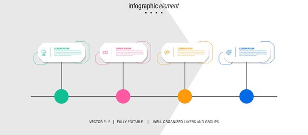 Vektorová barevná datová infografika s detaily