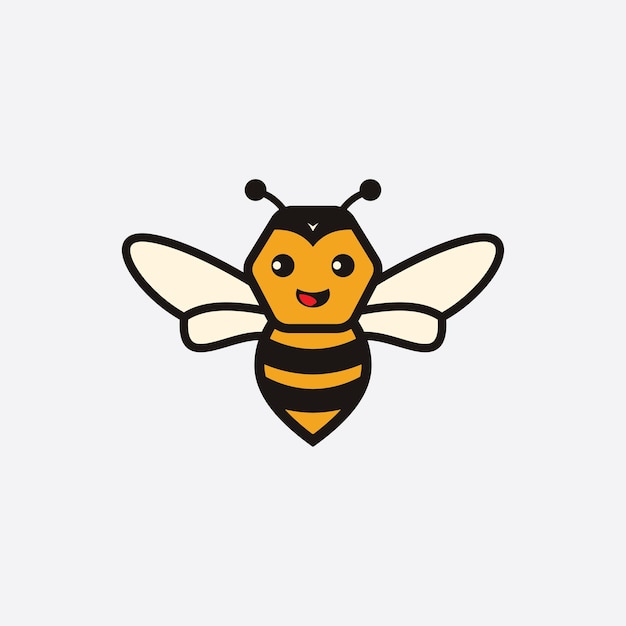 Vektorová ilustrace loga včely, ikona, logo