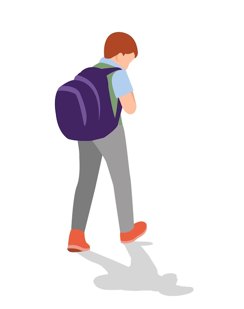 vektorová ilustrace studentů v různých pozicích