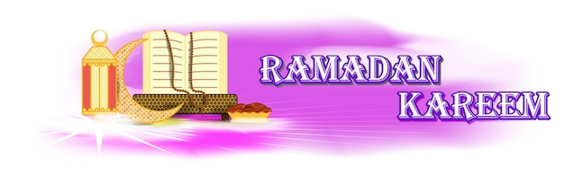 Vektorová ilustrace svatého islámského měsíce Ramadánu Kareem