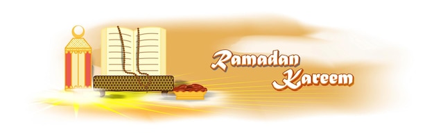 Vektorová ilustrace svatého islámského měsíce Ramadánu Kareem