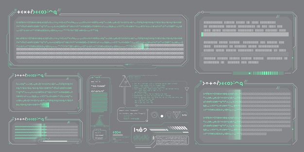 Vektorové datové prvky pro infografiku rozhraní sci-fi