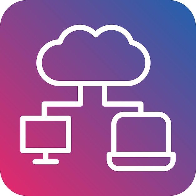 Vektorový návrh – ikona cloudového úložiště