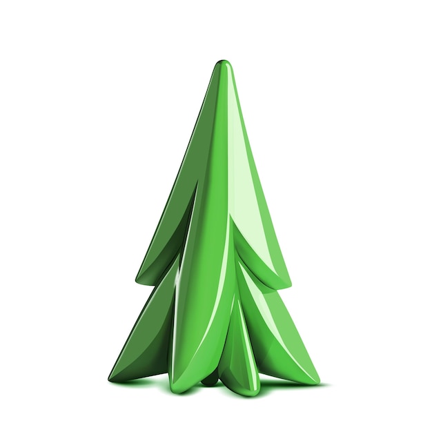 Vektorový zelený vánoční strom 3D render digitální umění