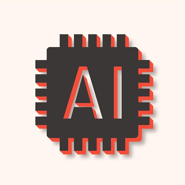 Versatile Modern Artificial Intelligence Icon in Brown and Orange with Sleek Background