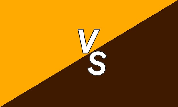 Versus banner VS Game battle separation of two color red and blue Vector illustration template