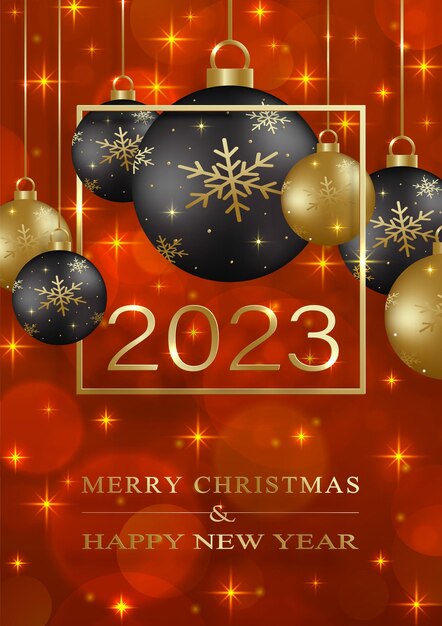 Veselý Nový rok 2023 slavnostní vzor na barevném pozadí