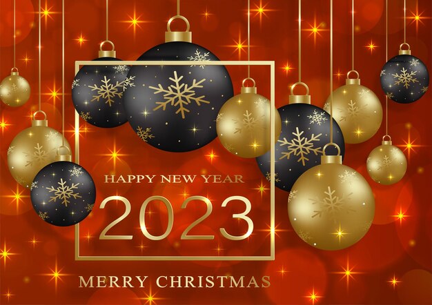 Veselý Nový rok 2023 slavnostní vzor na barevném pozadí