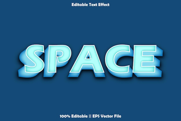 Vesmír - upravitelný textový efekt, reliéf, plochý styl