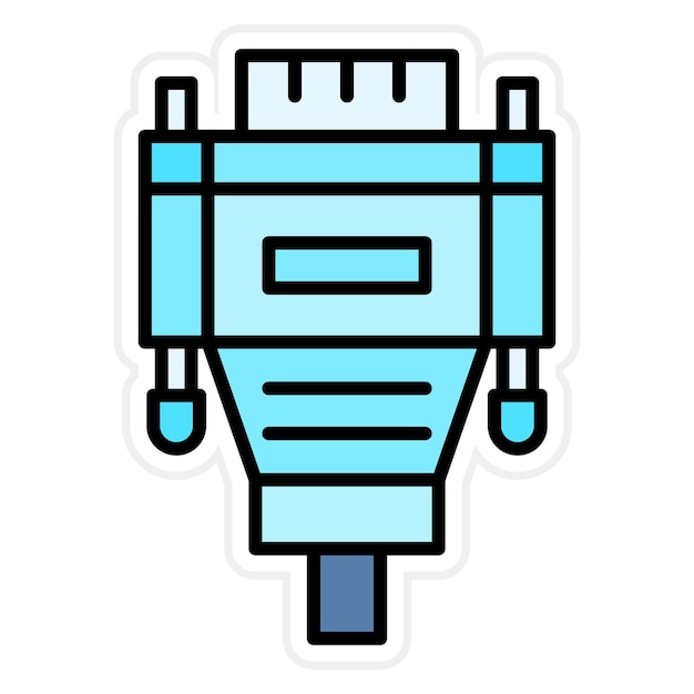 vga cable icon vector image can be used for computer and hardware