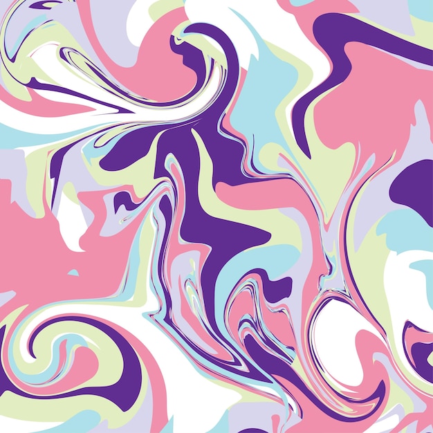 Vibrant Abstract Marble Design with Pastel and Bold Swirling Colors
