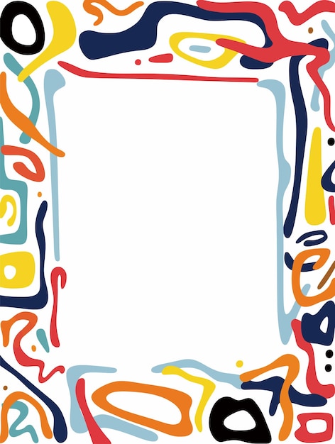 vibrant color squiggle fresh element frame with copy space