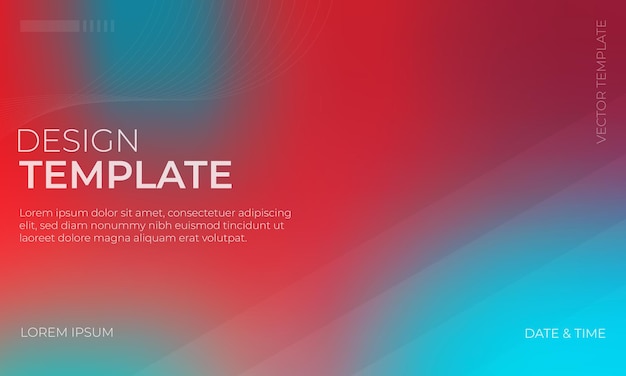 Vibrant Vector Gradient Grainy Texture in Red Turquoise and Maroon Shades