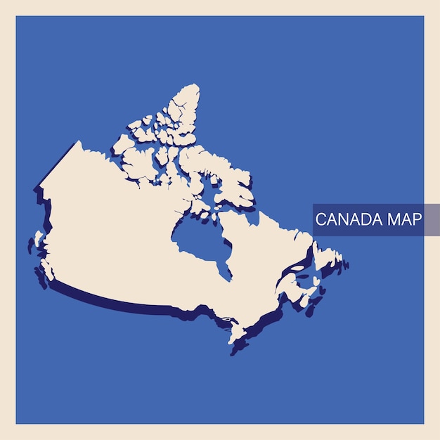 Vintage mapa Kanady – vektor