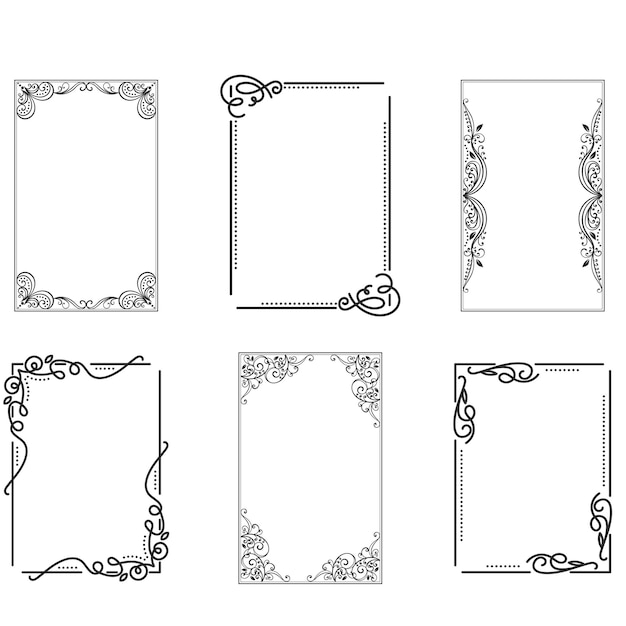 Vintage ornament frame Decorative border frames retro style divider Elegant vintage frame and wed