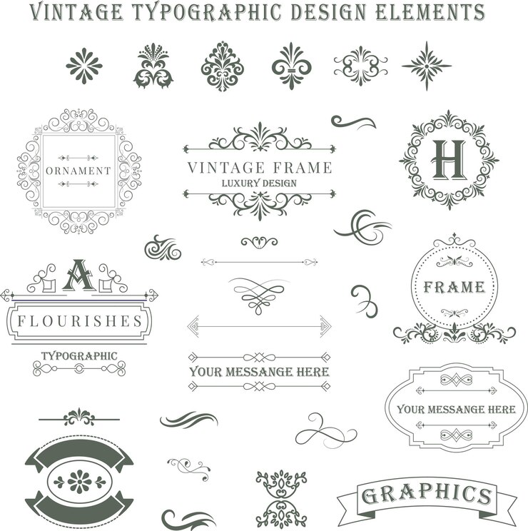 Vintage Ornament Vector Fully Editable