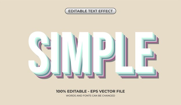 Vintage retro text effect Editable classic text effect Simple and minimalist style