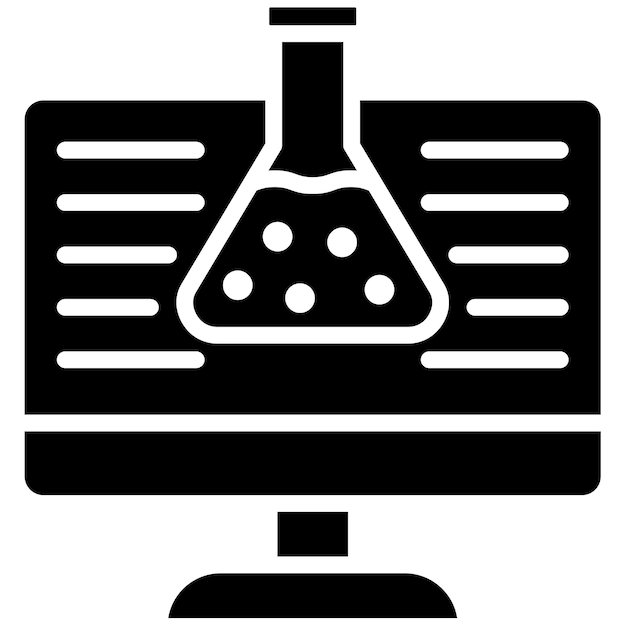 Virtual Lab vector icon Can be used for Lab iconset