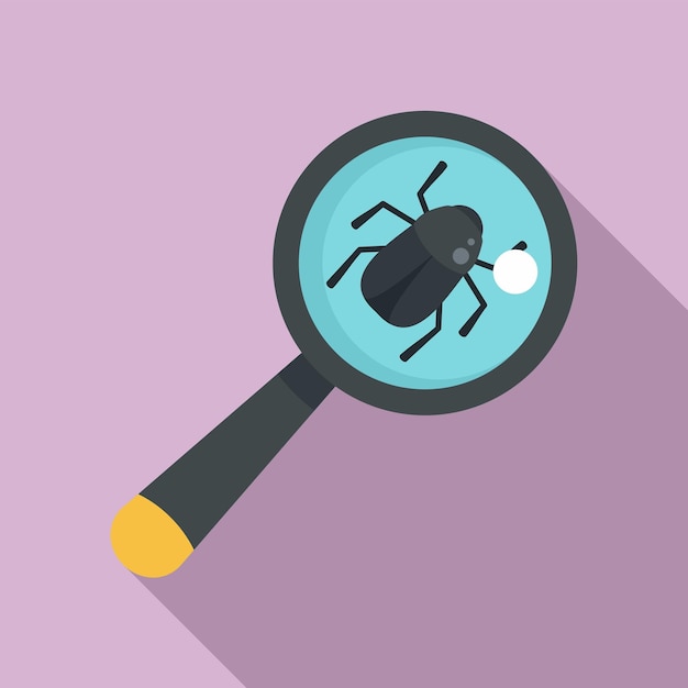 Virus bug icon Flat illustration of virus bug vector icon for web design
