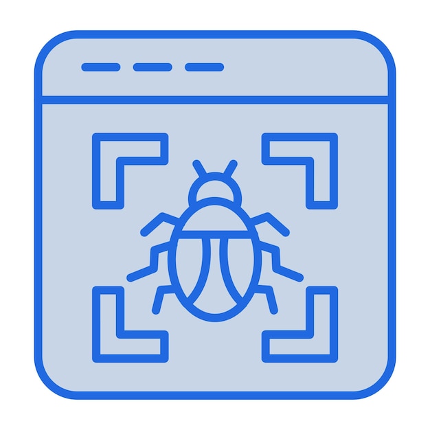 virus detection blue tone illustration