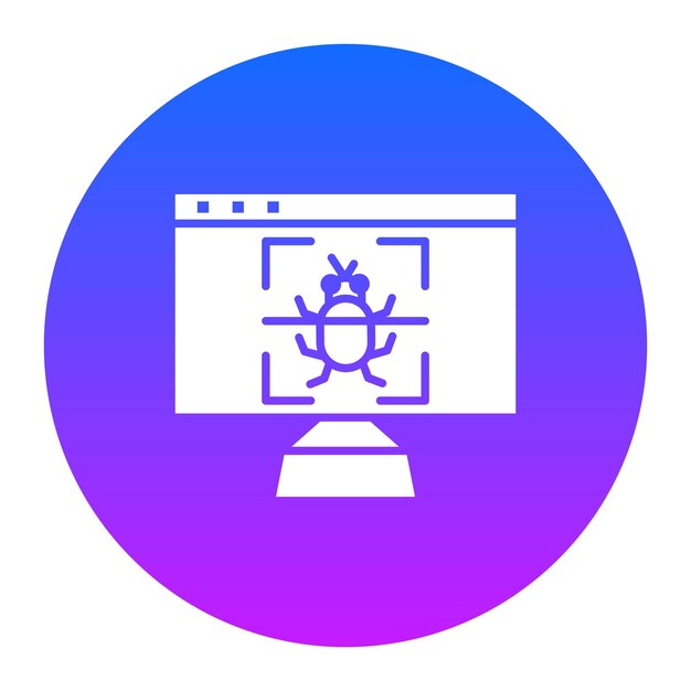 Virus Scan Vector Illustration