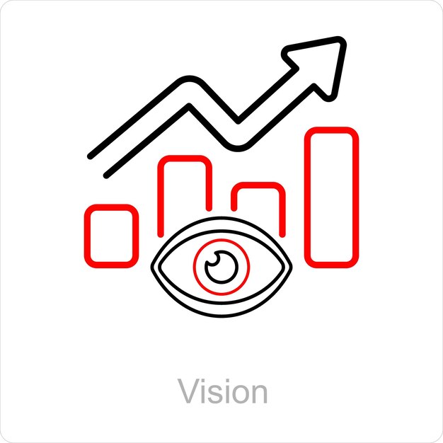Vision and view icon concept