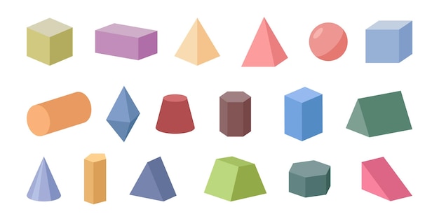 visual represents of 3d geometric shapes