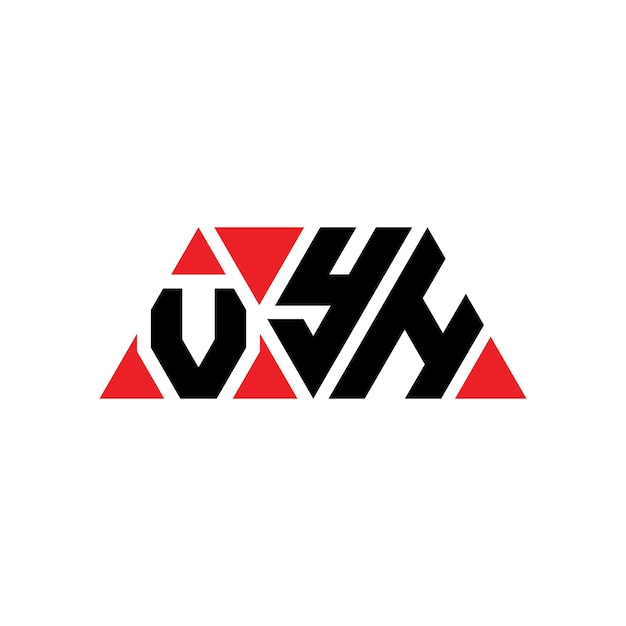 vyh triangle letter logo design with triangle shape vyh triangle logo design monogram vyh triangle vector logo template with red color vyh triangular logo simple elegant and luxurious logo vyh