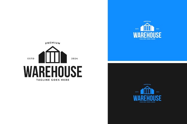 Warehouse logo design vector illustration template idea